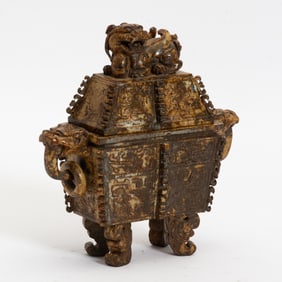 Chinese Hardstone Wedding Box