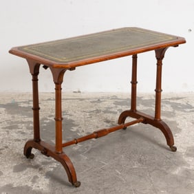 Regency Style Leather Top Table