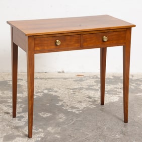Fruitwood Two-Drawer Table