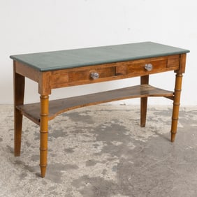 Marble Top Pine Console