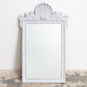 Painted Mirror with Shell Crest