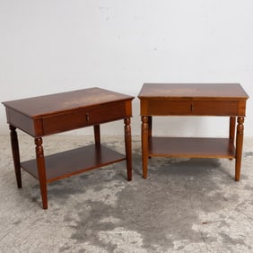 Pair of Mahogany Single-Drawer Side Tables