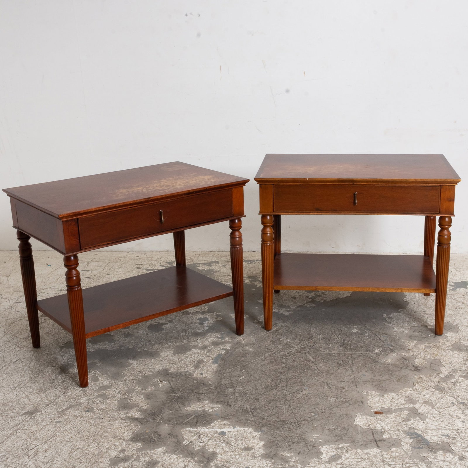 Pair of Mahogany Single-Drawer Side Tables (1 of 5)