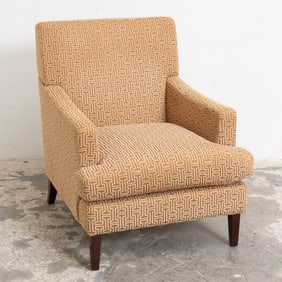 Geometric Upholstered Armchair