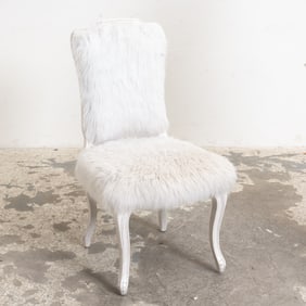 Faux Fur Upholstered Side Chair