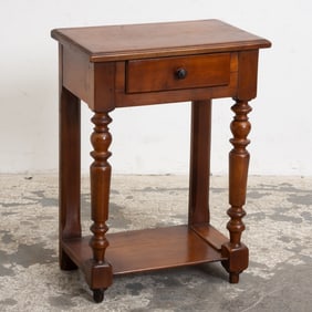 Small Wood Single Drawer Side Table