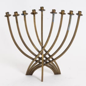 Modern Style Brass Menorah
