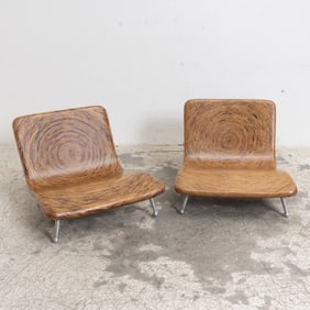 Pair of Mid Century Modern Style Low Chairs