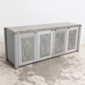 Painted Wood and Marble Sideboard