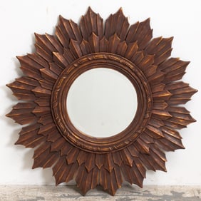 Bronze Painted Sunburst Mirror