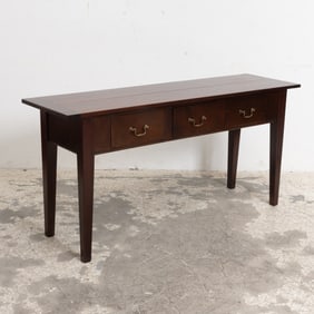 Contemporary Style Mahogany Console