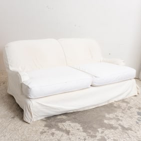 Cream Upholstered Sofa
