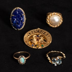 Group of Gold and Gem-Set Jewelry