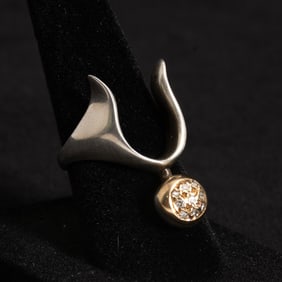 14KT White Gold and Diamond Ring