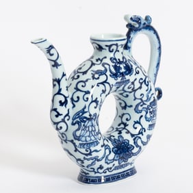 Chinese Blue and White Porcelain Teapot