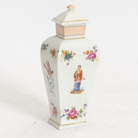 Mottahedeh Porcelain Lidded Vase
