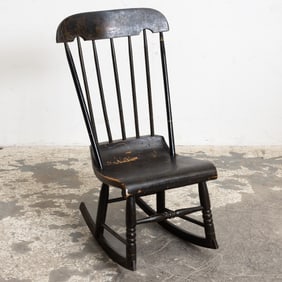 American Painted and Stencil-Decorated Rocking Chair