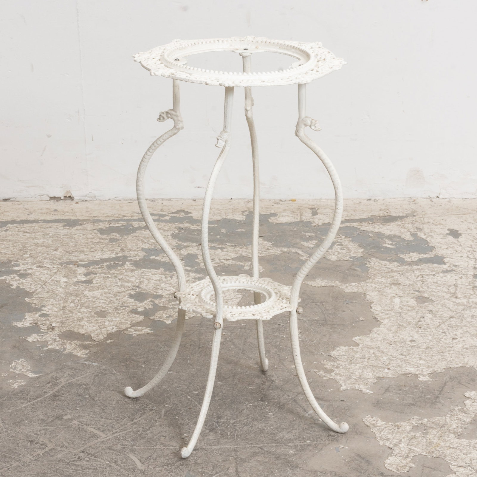 White Painted Meal Garden Plant Stand (1 of 5)
