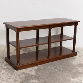 Mahogany Three Tier Console