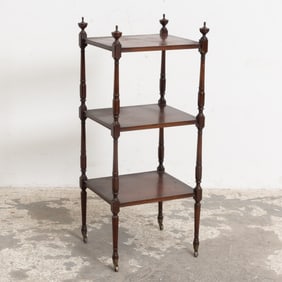 Victorian Style Mahogany Etagere