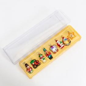 Set of Glass Christmas Ornaments