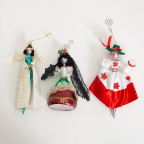 Group of Three Soffieria de Carlini Glass Figural Ornaments