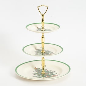Spode Ceramic Three-Tier Tray Stand