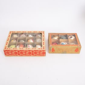 Assorted Group of Boxed Christmas Ornaments