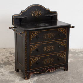 American Black-Painted Wash Stand