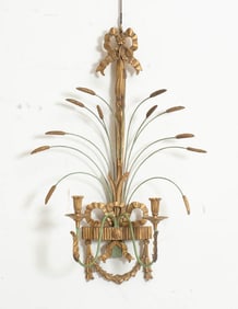 Painted Gilt Wheat Form Sconce
