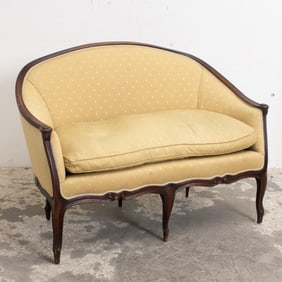 Louis XV Style Upholstered Mahogany Canapé