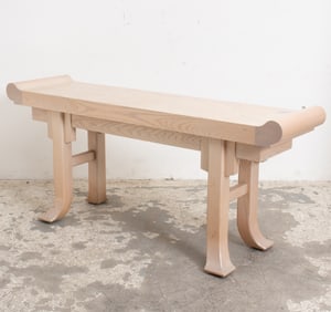 Asian Style High Shine White-Washed Console