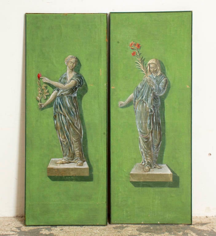 Pair of Painted Roman Figural Panels (1 of 6)