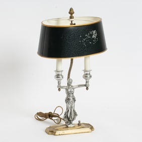 Empire Style Metal Figural Lamp