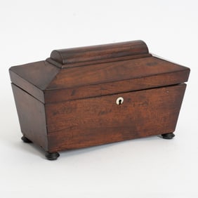William IV Mahogany Tea Caddy