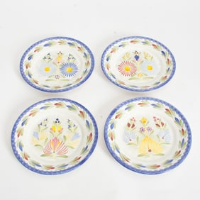 Set of Four Quimper Plates