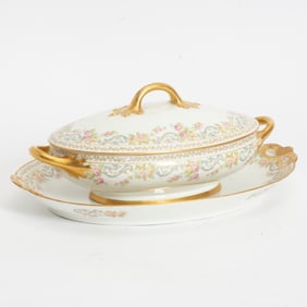 Limoges Porcelain Tureen and Tray
