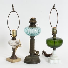 Group of Three Table Lamps
