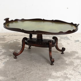 Victorian Style Mahogany Tray Top Style Coffee Table