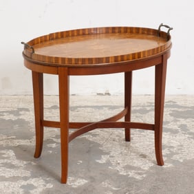 Satinwood Oval Tray Table