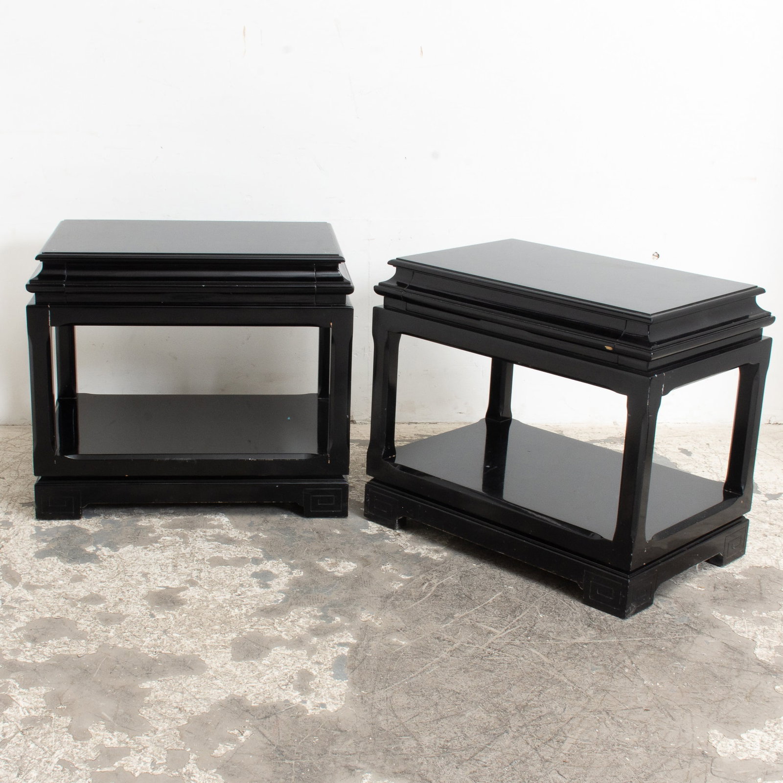Pair of Ralph Lauren Black Lacquer Bedside Tables (1 of 5)