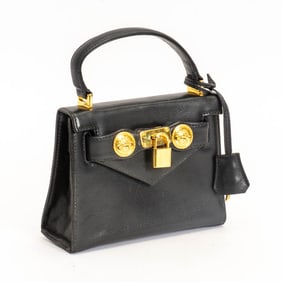 Versace Black Leather Handbag