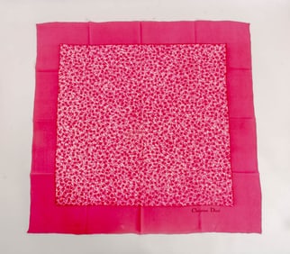 Dior Pink Silk Scarf