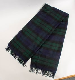 Catherine Capriotti Green Tartan Shawl