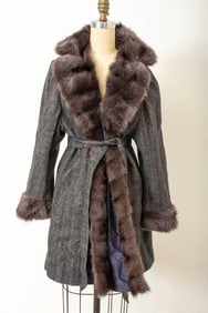 Maximilian Reversable Mink and Wool Coat