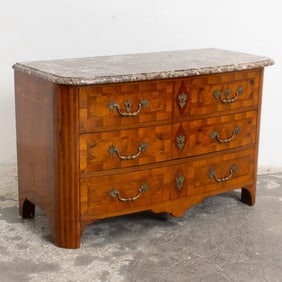 Regence Style Marble Top Chest