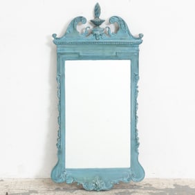 Regency Style Blue Painted Frame Mirror