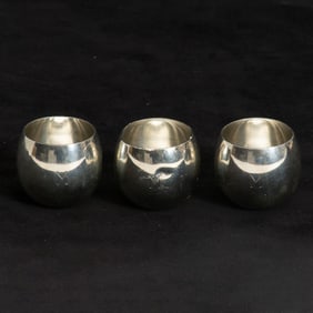 Set of Three Tiffany & Co. Sterling Silver Demitasse Cups