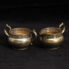 Gorham Sterling Creamer and Sugar Bowl