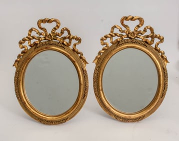 Pair of Rococo Gilt Wood Mirrors